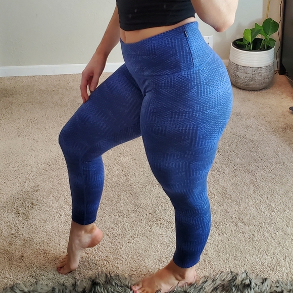 Tuff athletics blue large leggings gym workout - Picture 7 of 8